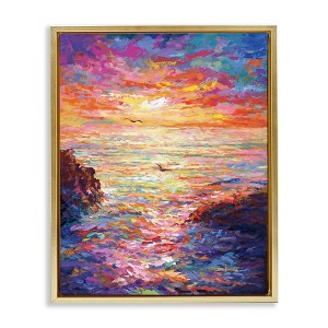 Stupell Industries Vibrant Abstract Ocean Sunset, 25" x 31" - 1 of 4