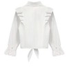 Girls Summer Crop Tops Long Sleeve Button Down Shirt for Girl 3-12Y - 2 of 4