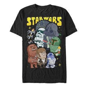 Men's Star Wars Cartoon Character Group T-Shirt - 1 of 4