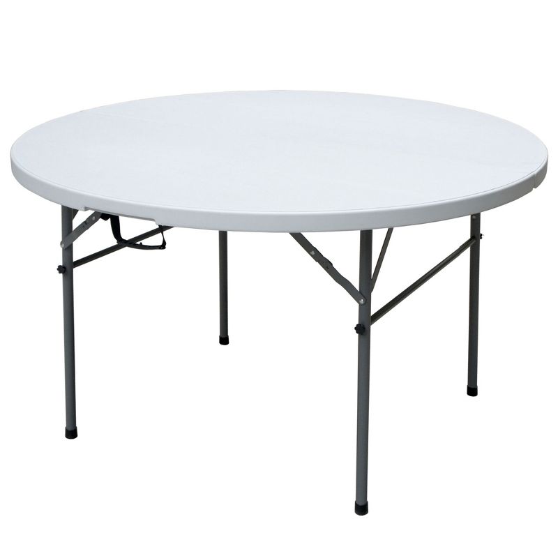 Plastic Development Group Round Folding Multipurpose Banquet Table with Secure Base for Indoor and Outdoor Events, 1 of 7
