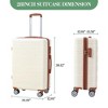 28in Hardside Carry On Luggage with Spinner Wheels, Expandable Lightweight Suitcase with TSA Lock, Durable Hardshell Cabin Luggage - 3 of 4