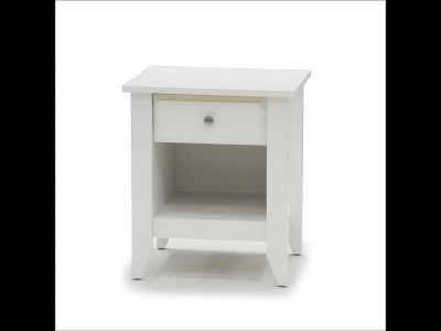 Soft White Shoal Creek Nightstand with Smooth Metal Runners