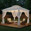 11''X11'' Metal Gazebo, Outdoor Gazebo, with 4 Pieces Mosquito Netting & Zipper Door, Water & UV Resistant - 4 of 4