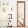 PexFix 21 in. W x 64 in. H Modern Solid Wood Rectangle Framed Full Length Decorative Mirror in Brown - 3 of 4