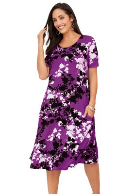 Jessica London Women's Plus Size A-line Jersey Dress : Target