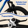 Okak 20IN Kids  Mountain Bike with Front Suspension, 7-Speed Toddler Bike with Metal Frame and Fat Tires, Kids Dirt Bike for Boys & Girls - 3 of 4