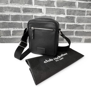 Club Rochelier Unisex Leather Top Zipper Crossbody Bag - 1 of 4