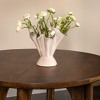 Stoneware Ruffled Vase with Reactive Glaze - 3 of 4