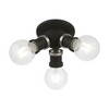 Livex Lighting Lansdale 3 - Light Flush Mount in  Black/Brushed Nickel - 3 of 4