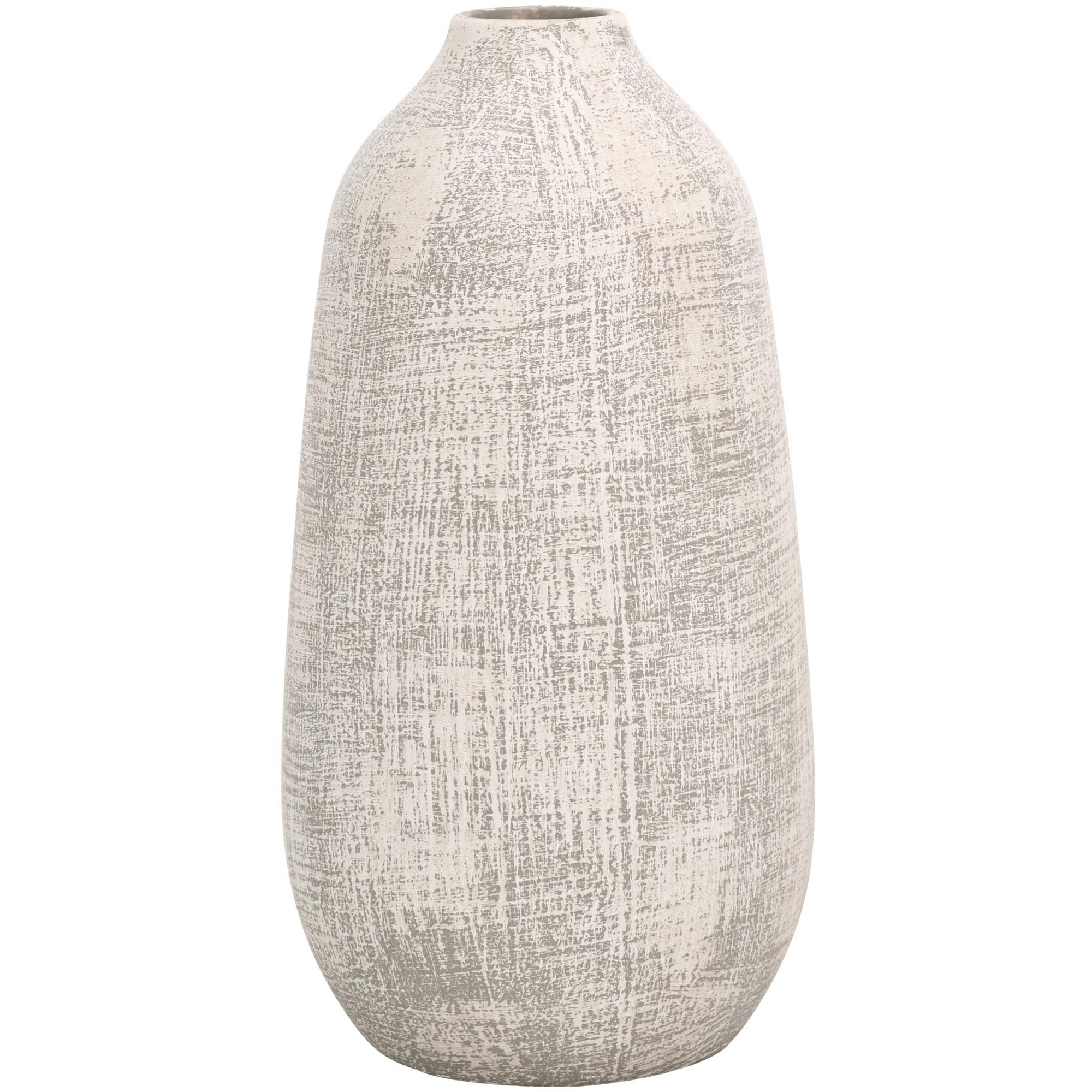 Oia 10.75" Ceramic Elongated Ceramic Vase - RDC4031 - Grey/Whitewash - Safavieh