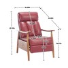 CAVINAS Upholstered Accent Chair with Wooden Frame,Modern Arm Chair,Adjustable Recliner Chair for Bedroom,Reading Room - 3 of 4