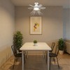 DORESshop 20 in. Indoor 6 Blades White Ceiling Fan with LED Light, Dimmable 3-Speed Flush Mount for Bedroom and Living Room - 3 of 4