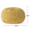20''X 20''Round Pouf, Handcrafted Modern Design Ottomans Poufs, Ottomans Small For Living Room-Cuddlewood - 4 of 4