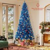 Tangkula Pre-Lit Artificial Christmas Tree Blue Hinged Xmas Tree w/ Frosted PVC Branch Tips - 4 of 4