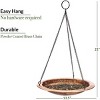Good Directions 21" Hanging Fired Copper Bird Bath - Orange - 4 of 4