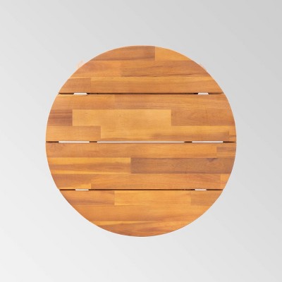 Brooklyn Teak Acacia Wood Round Side Table