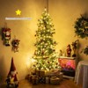 Costway 6/7/8 FT Artificial Christmas Tree with 370/502/702 Branch & Needles 22/28/36 Pinecones & 200/300/400 Lights - 2 of 4
