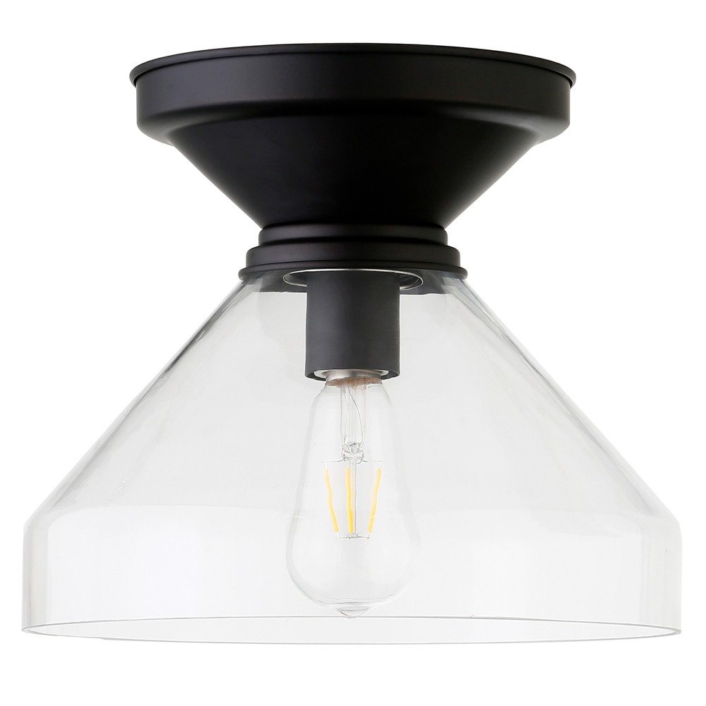 Hudson&canal Hudson and Canal 12 Wide Flush Mount with Glass
