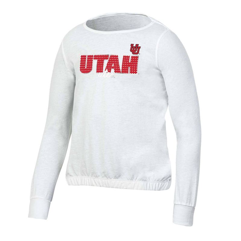 NCAA Utah Utes Girls&#39; White Long Sleeve T-Shirt, 1 of 4