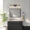 DORESshop 28 in. 4 Light Matte Black Industrial Modern Cylinder Vanity Light for Bathroom with Clear Glass Shades - 4 of 4