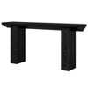 Gulches Industrial Farmhouse Console Table, 2-Tier, Black Wood Grain, Extra Long 63", Sofa/Entryway/Hallway Table - 2 of 4