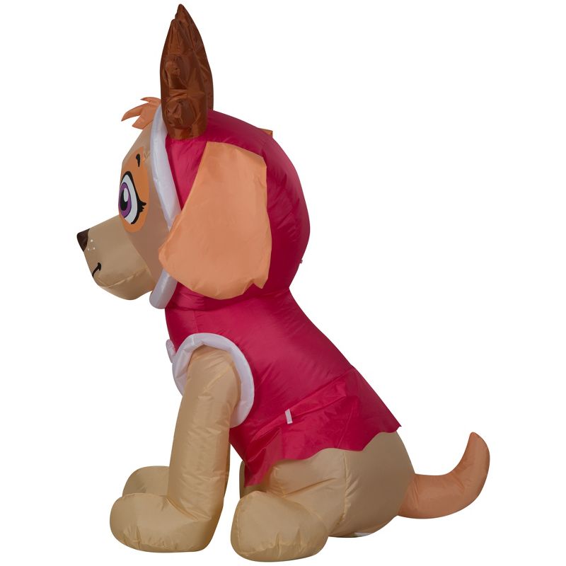Gemmy Christmas Airblown Inflatable Skye in Pink Snow Outfit w/Antlers Nick, 3.5 ft Tall,, 4 of 7
