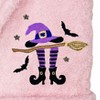 Linum Home Textiles 100% Turkish Cotton Unisex Terry Embroidered Bath Robe - Hat-Broom-Legs - 3 of 3