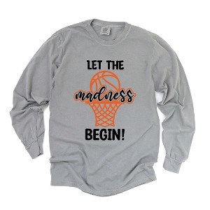 Simply Sage Market Women's Basketball Madness Hoop Long Sleeve Garment Dyed Tee - 1 of 2
