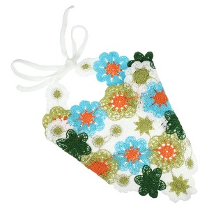 Unique Bargains Women's Fashion Knitted Hollow Triangle Headwrap 21.65"x11.02" Green 1 Pc - 1 of 4