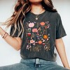 Simply Sage Market Women's Pink Floral Short Sleeve Garment Dyed Tee - 2 of 2