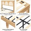 Bohemian Full Size Bed Frame with Rattan Headboard & LED Lights – Under-Bed Storage Drawers, Wood Slat Support, No Box Spring Needed - 4 of 4