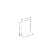 Azar Displays Bottom Loading Clear Acrylic T-Frame Sign Holder 4" Wide x 6'' High- Vertical/Portrait. - image 3 of 4