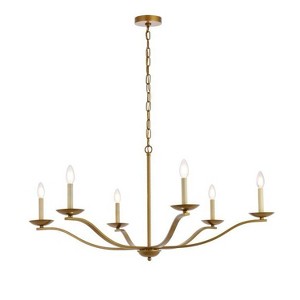 Elegant Lighting Trey 42 inch pendant in brass - 1 of 4