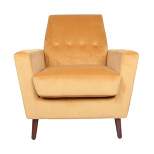 Modern Accent Chair with Button Tufting Yellow - HomePop