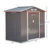 7' x 4' Outdoor Metal Garden Storage Shed with Sloped Roof - 3 of 4