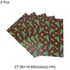 Unique Bargains Gift Wrap Paper Christmas Glossy Coated Paper 27.56"x19.69" 5 Pcs - 3 of 4