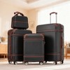 Polibi Vintage 4-Piece Expandable Hardshell Luggage Set with Cosmetic Case - 3 of 4