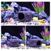 Unique Bargains Ceramic Aquarium Hideaway Rock Cave Fish Tank Decoration Brown 3.9"x3.15"x2.36" - 4 of 4