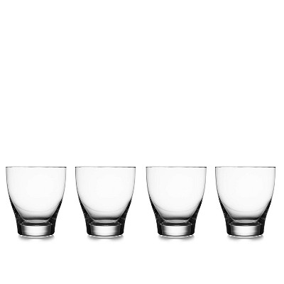 VACI GLASS Crystal Whiskey Glasses - Set of 4 - with 4 Drink Coasters,  Crystal Scotch Glass, Malt or Bourbon, Glassware Set