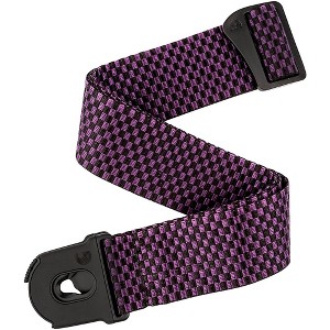 D'Addario 50 mm Nylon Guitar Strap Purple Checkers 2 in. - 1 of 3