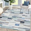 Washable Geometric Rug Non-Slip Modern Abstract Rug Boho Accent Rug - 3 of 4