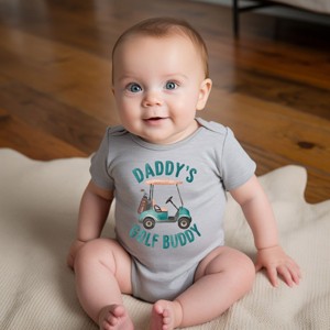 The Juniper Shop Daddy's Golf Buddy Baby Short Sleeve Bodysuit - 1 of 4