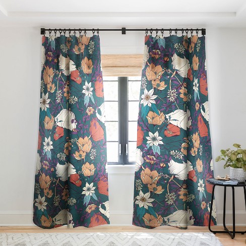 Bluelela Botanical Pattern Single Panel Sheer Window Curtain - Deny Designs - image 1 of 4