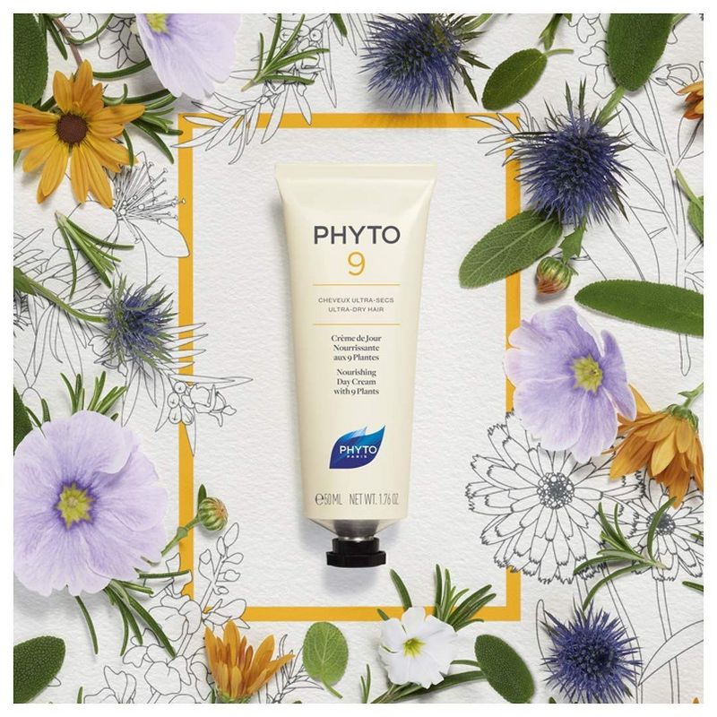 Phyto 9 Nourishing Day Cream with 9 Plants for Ultra Dry Hair (1.76 oz) Nourishing Leave-In Conditioner, 2 of 6