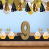 Beistle 3-D Glittered  9  Centerpiece, 8" x 4" x 1", (2/Pkg) Gold - 2 of 4