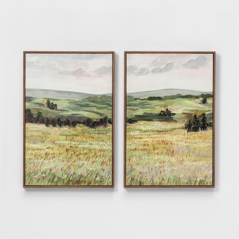 Set Of 2 24 X16 Landscape Framed Canvas Wall Art Threshold Target