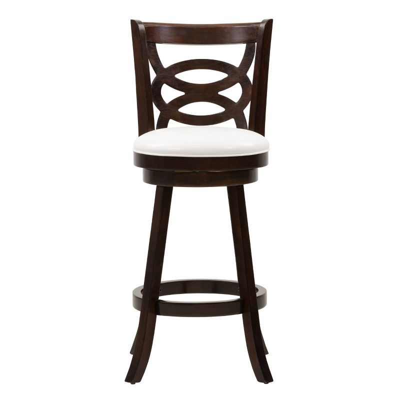 Set of 2 Woodgrove Bar Height Wood Barstool with Circle Detail White - CorLiving, 4 of 11