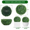 2 Pcs Artificial Plant Topiary Balls Outdoor - 2 of 4