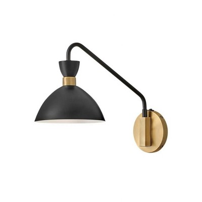 Lark Simon 1 - Light Sconce in  Black/Heritage Brass