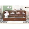 NicBex Twin Size Daybed, Wooden Day Bed with 2 Drawers, Sofa Bed Frame with Fence Guardrails - 3 of 4